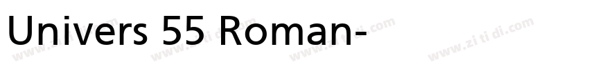 Univers 55 Roman字体转换